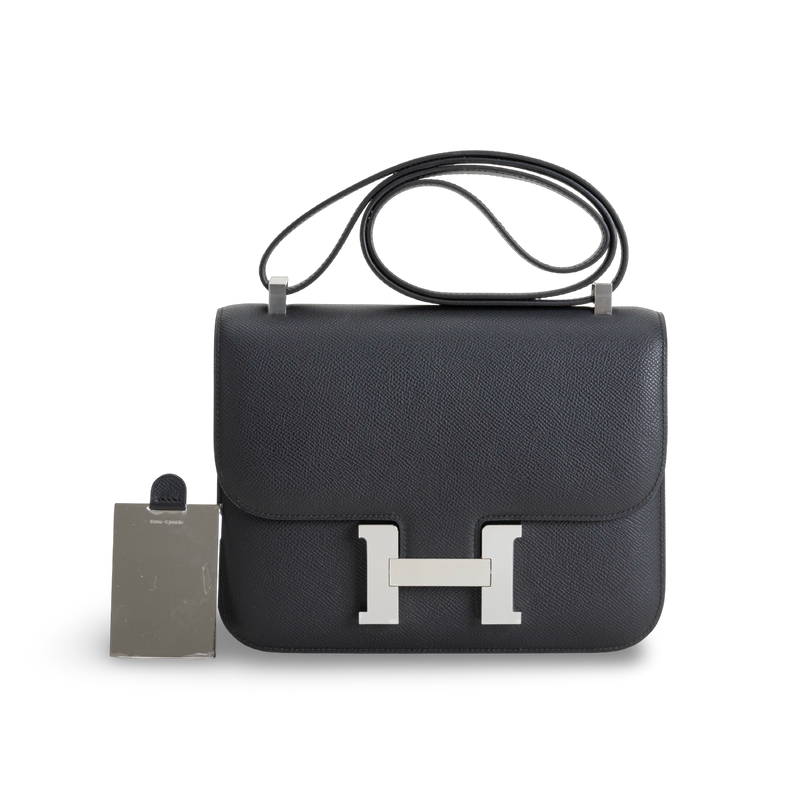 CONSTANCE 24 EPSOM LEATHER NOIR (BLACK) WITH PALLADIUM HARDWARE (PHW)