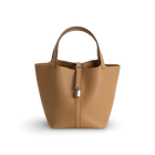 PICOTIN 22 LOCK CLEMENCE LEATHER BISCUIT WITH PALLADIUM HARDWARE (PHW)