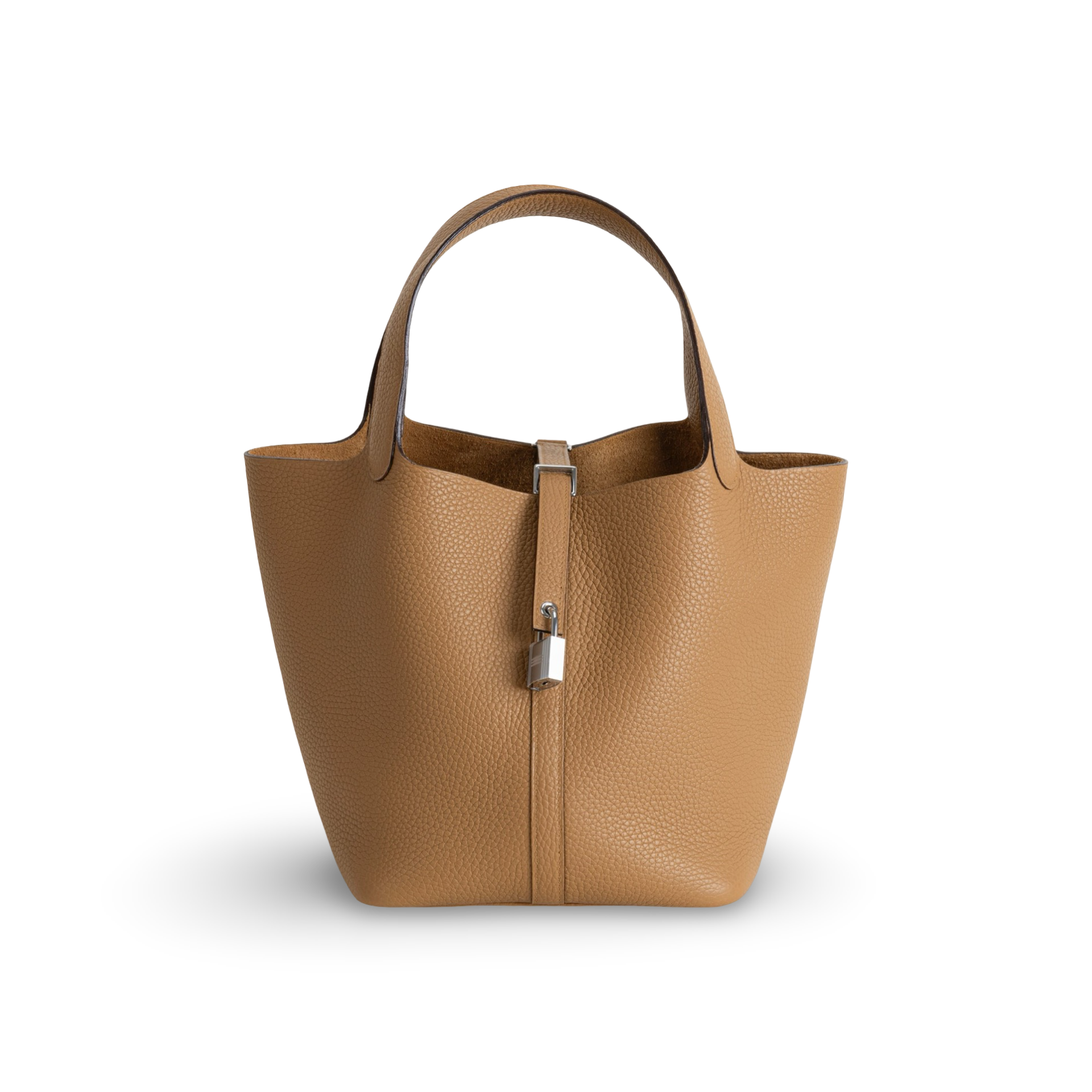 PICOTIN 22 LOCK CLEMENCE LEATHER BISCUIT WITH PALLADIUM HARDWARE (PHW)