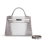 KELLY 32 NILOTICUS CROCODILE (MATTE) LEATHER HIMALAYA WITH PALLADIUM HARDWARE (PHW)