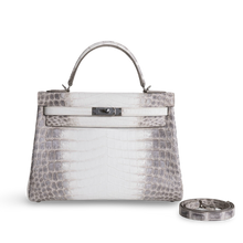 KELLY 32 NILOTICUS CROCODILE (MATTE) LEATHER HIMALAYA WITH PALLADIUM HARDWARE (PHW)