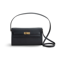 KELLY TO GO EPSOM LEATHER NOIR (BLACK) WITH GOLD HARDWARE (GHW)