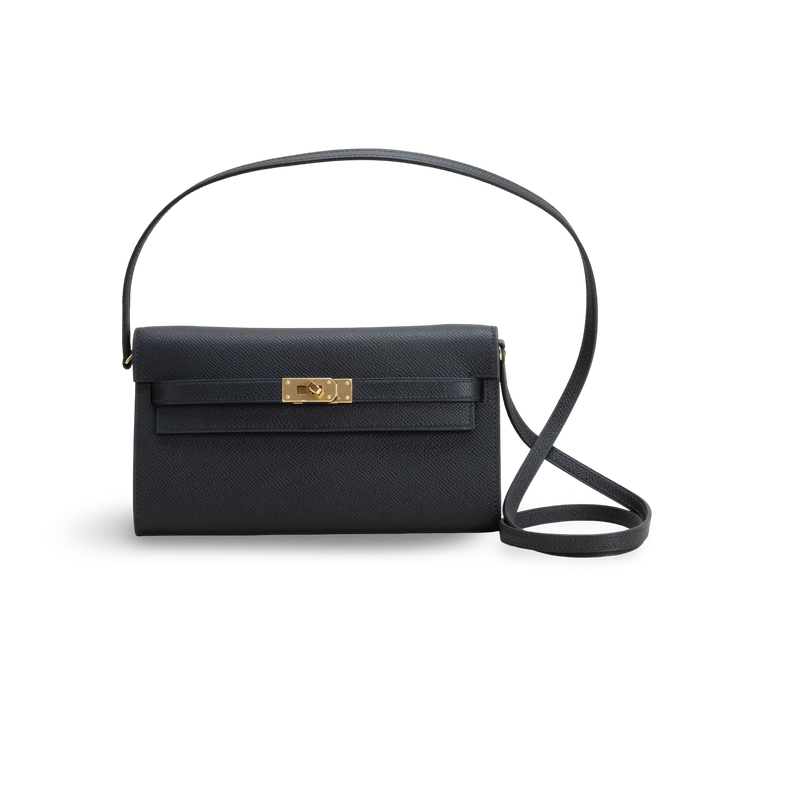 KELLY TO GO EPSOM LEATHER NOIR (BLACK) WITH GOLD HARDWARE (GHW)