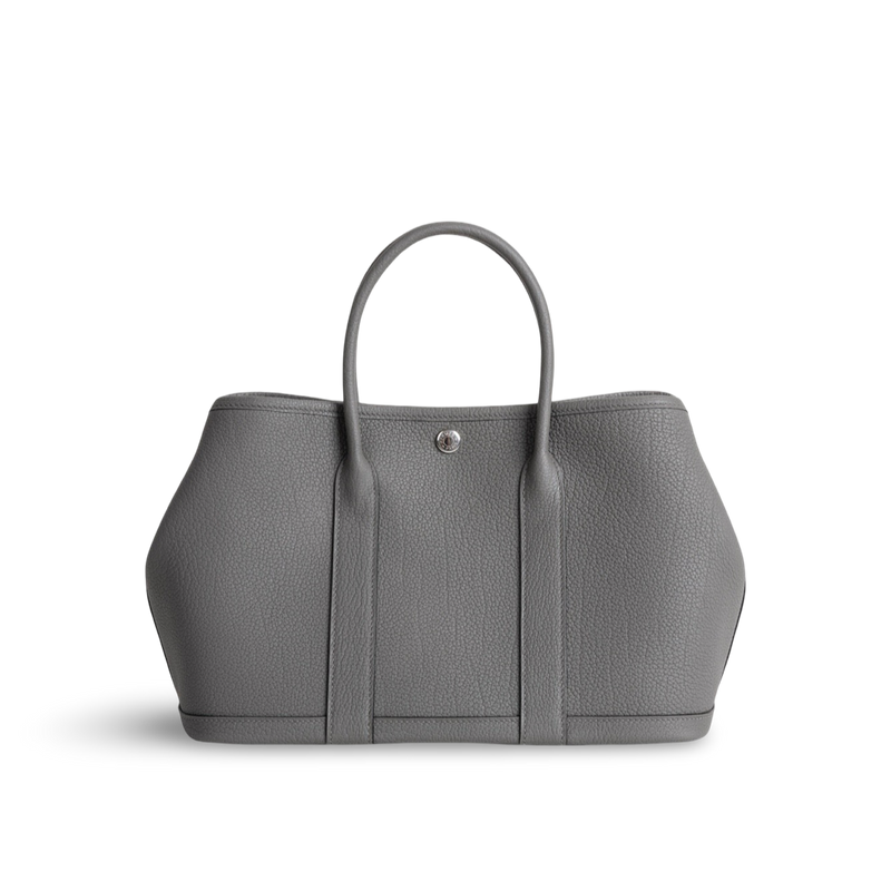 GARDEN PARTY 30 NEGONDA LEATHER GRIS MEYER WITH PALLADIUM HARDWARE (PHW)