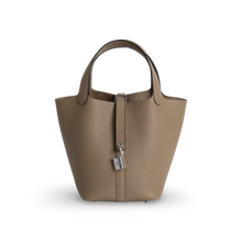 PICOTIN 18 LOCK CLEMENCE LEATHER BEIGE MARFA WITH PALLADIUM HARDWARE (PHW)