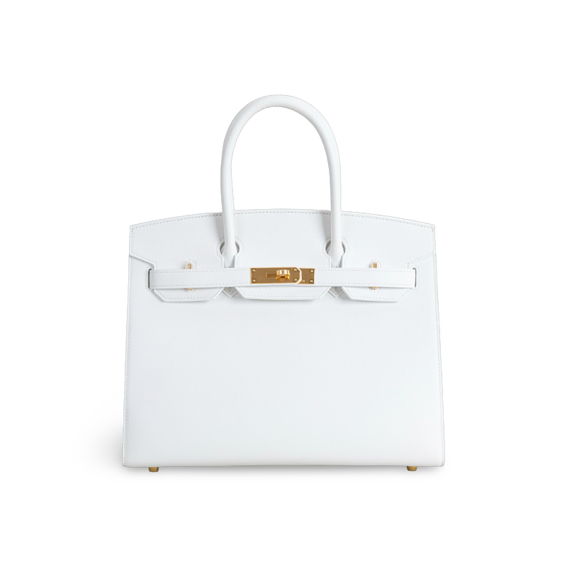 BIRKIN 30 (SELLIER SHAPE) EPSOM LEATHER WHITE WITH GOLD HARDWARE (GHW)