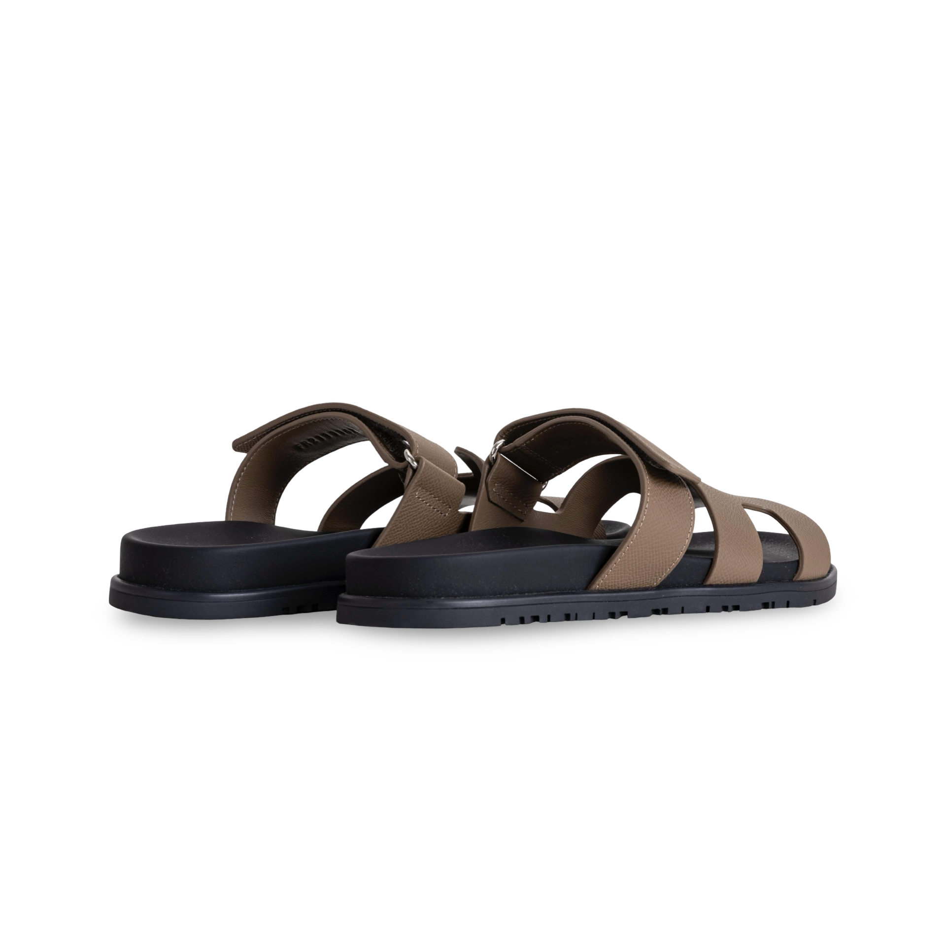 CHYPRE SANDALS EPSOM LEATHER ETOUPE
