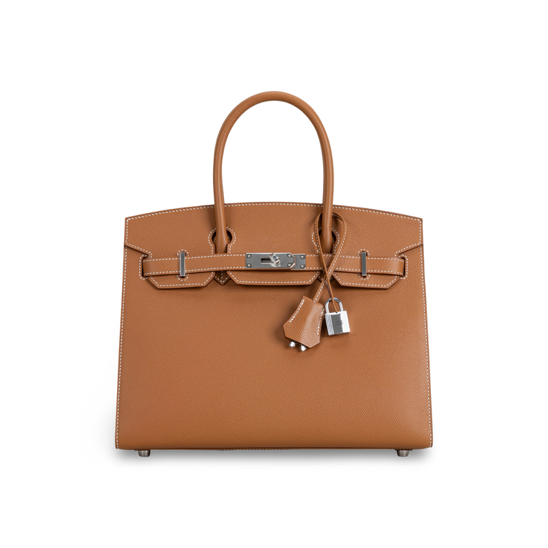 BIRKIN 30 EPSOM LEATHER (SELLIER SHAPE) GOLD WITH PALLADIUM HARDWARE (PHW)