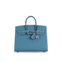 BIRKIN 25 (SELLIER SHAPE) EPSOM LEATHER BLEU JEAN WITH PALLADIUM HARDWARE (PHW)