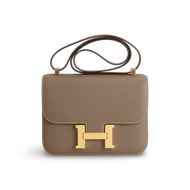 CONSTANCE 24 EPSOM LEATHER ETOUPE WITH GOLD HARDWARE (GHW)