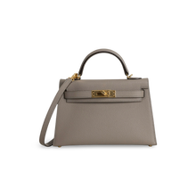 MINI KELLY II (20) EPSOM LEATHER GRIS ASPHALTE WITH GOLD HARDWARE (GHW)