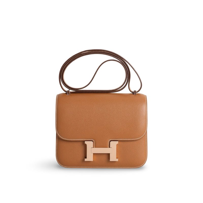 CONSTANCE 18 (MINI) EPSOM LEATHER GOLD WITH ROSE GOLD HARDWARE (RGHW)