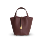 PICOTIN 18 LOCK CLEMENCE LEATHER ROUGE SELLIER WITH GOLD HARDWARE (GHW)