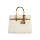 BIRKIN 30 (SELLIER SHAPE) EPSOM LEATHER HORSESHOE STAMP (HSS) BI-COLOR GOLD & CRAIE WITH GOLD HARDWARE (GHW)