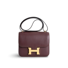CONSTANCE 18 (MINI) SWIFT LEATHER BORDEAUX WITH GOLD HARDWARE (GHW)