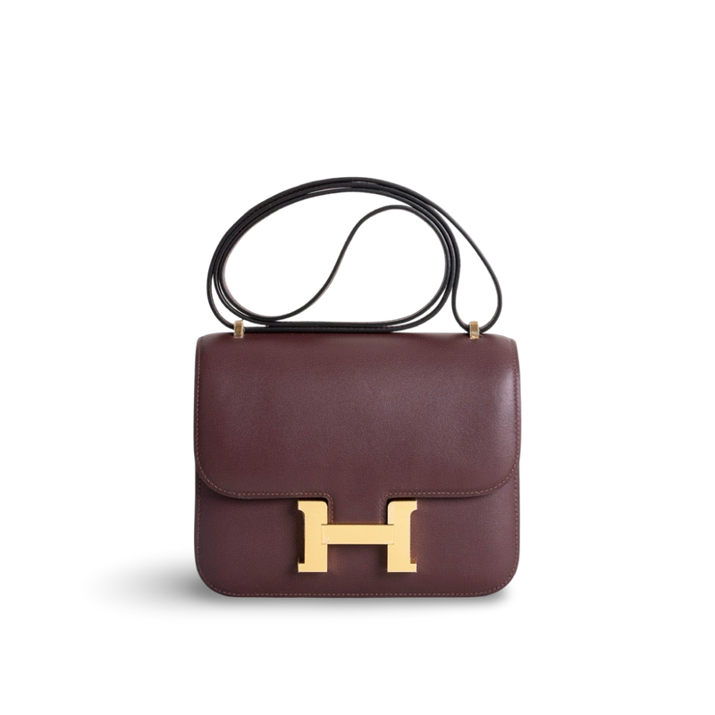 CONSTANCE 18 (MINI) SWIFT LEATHER BORDEAUX WITH GOLD HARDWARE (GHW)