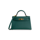 MINI KELLY II (20) EPSOM LEATHER MALACHITE WITH GOLD HARDWARE (GHW)