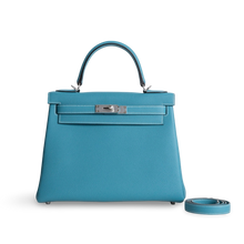 KELLY 28 TOGO LEATHER BLEU JEAN WITH PALLADIUM HARDWARE (PHW)