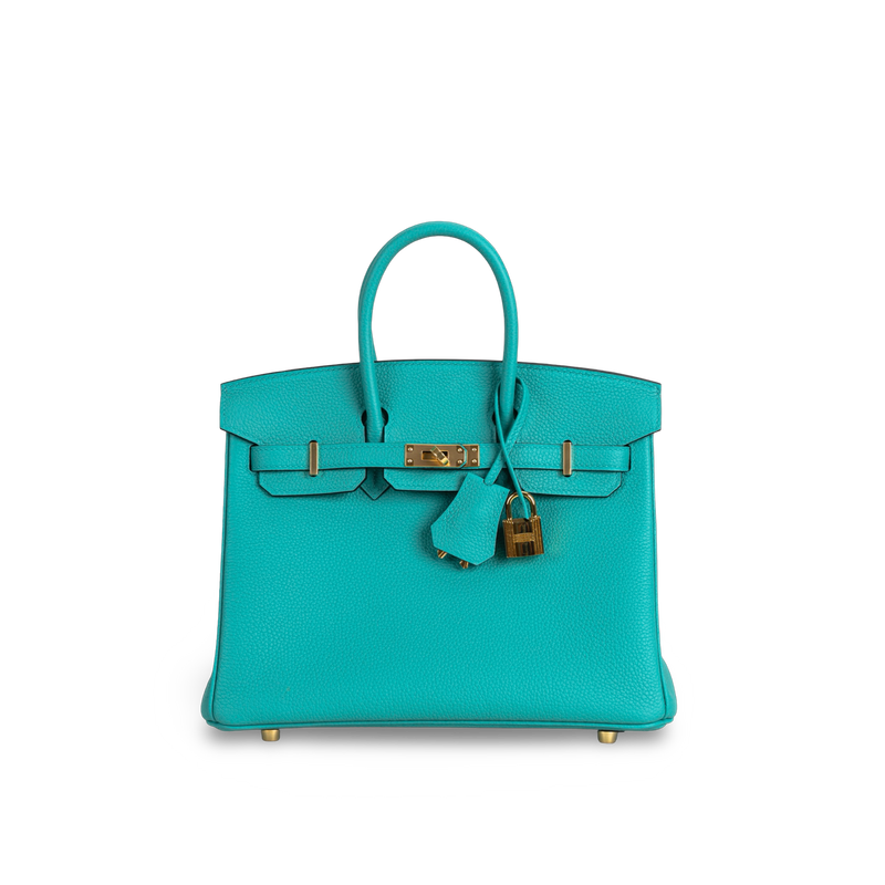BIRKIN 25 TOGO LEATHER BLEU PAON WITH GOLD HARDWARE (GHW)