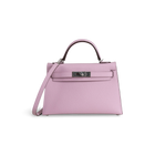 MINI KELLY II (20) EPSOM LEATHER MAUVE SYLVESTRE WITH PALLADIUM HARDWARE (PHW)