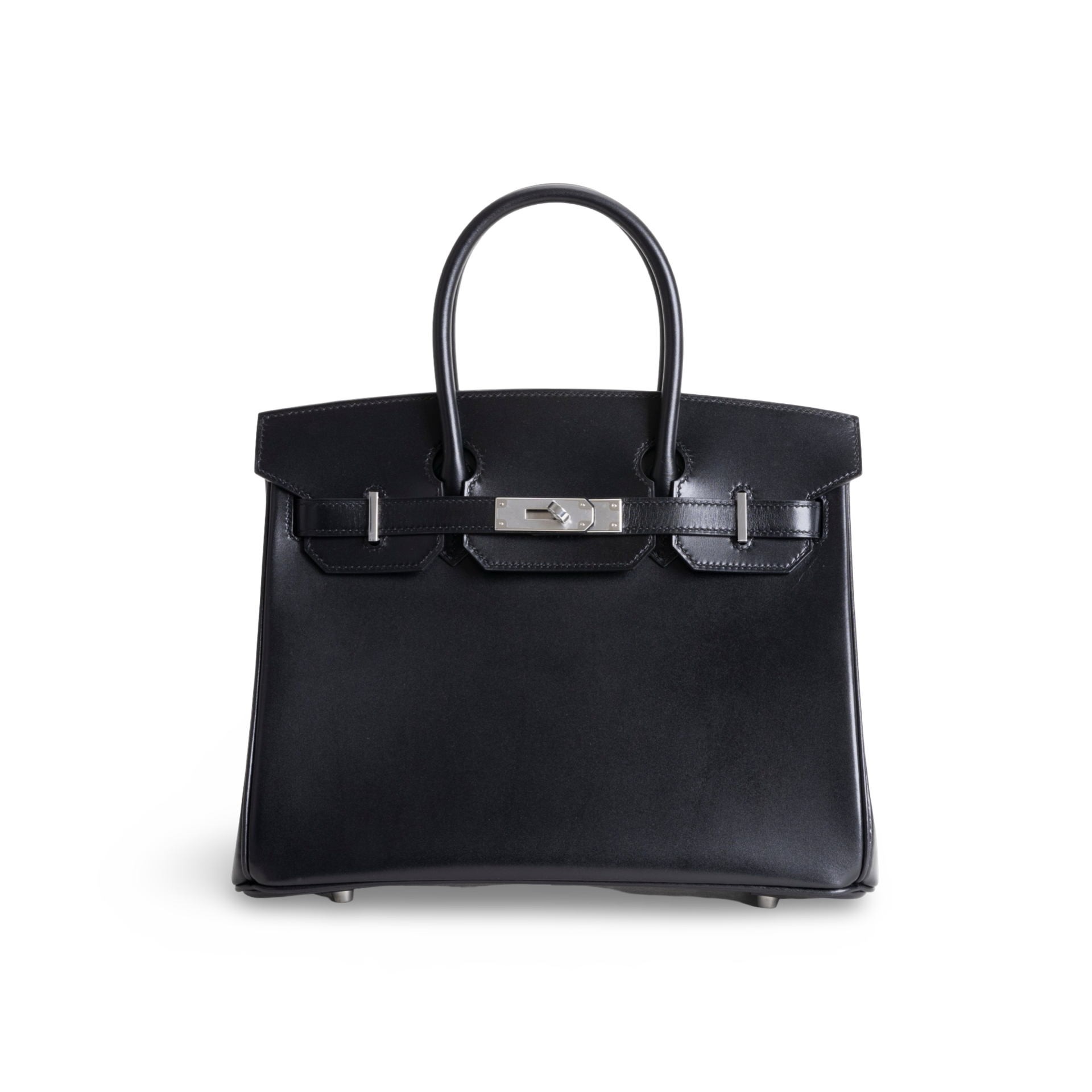 BIRKIN 30 BLACK BOX CALF LEATHER WITH PALLADIUM HARDWARE (PHW)