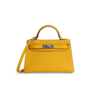 MINI KELLY II (20) EPSOM LEATHER JAUNE AMBRE WITH PALLADIUM HARDWARE (PHW)