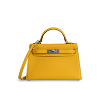 MINI KELLY II (20) EPSOM LEATHER JAUNE AMBRE WITH PALLADIUM HARDWARE (PHW)