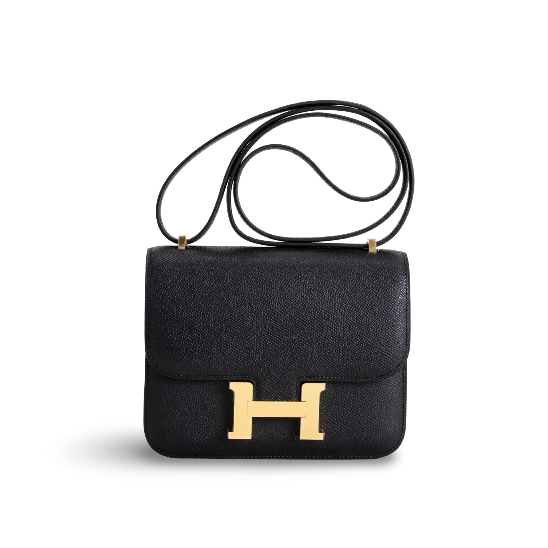 CONSTANCE 18 (MINI) EPSOM LEATHER NOIR (BLACK) WITH GOLD HARDWARE (GHW)