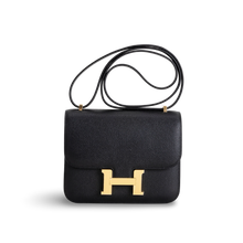 CONSTANCE 18 (MINI) EPSOM LEATHER NOIR (BLACK) WITH GOLD HARDWARE (GHW)