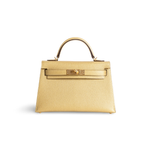 MINI KELLY II (20) CHEVRE LEATHER METALLIC DORE WITH GOLD HARDWARE (GHW)