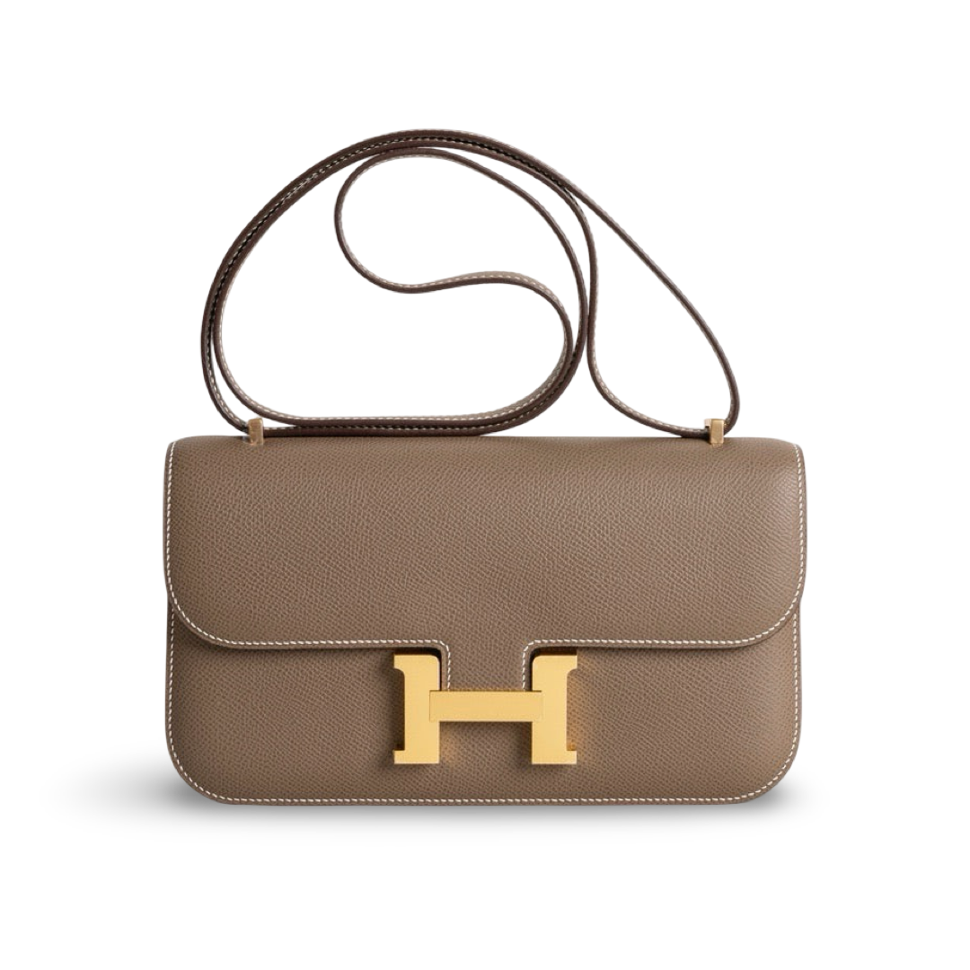 CONSTANCE 24 ELAN EPSOM LEATHER ETOUPE WITH GOLD HARDWARE (GHW)