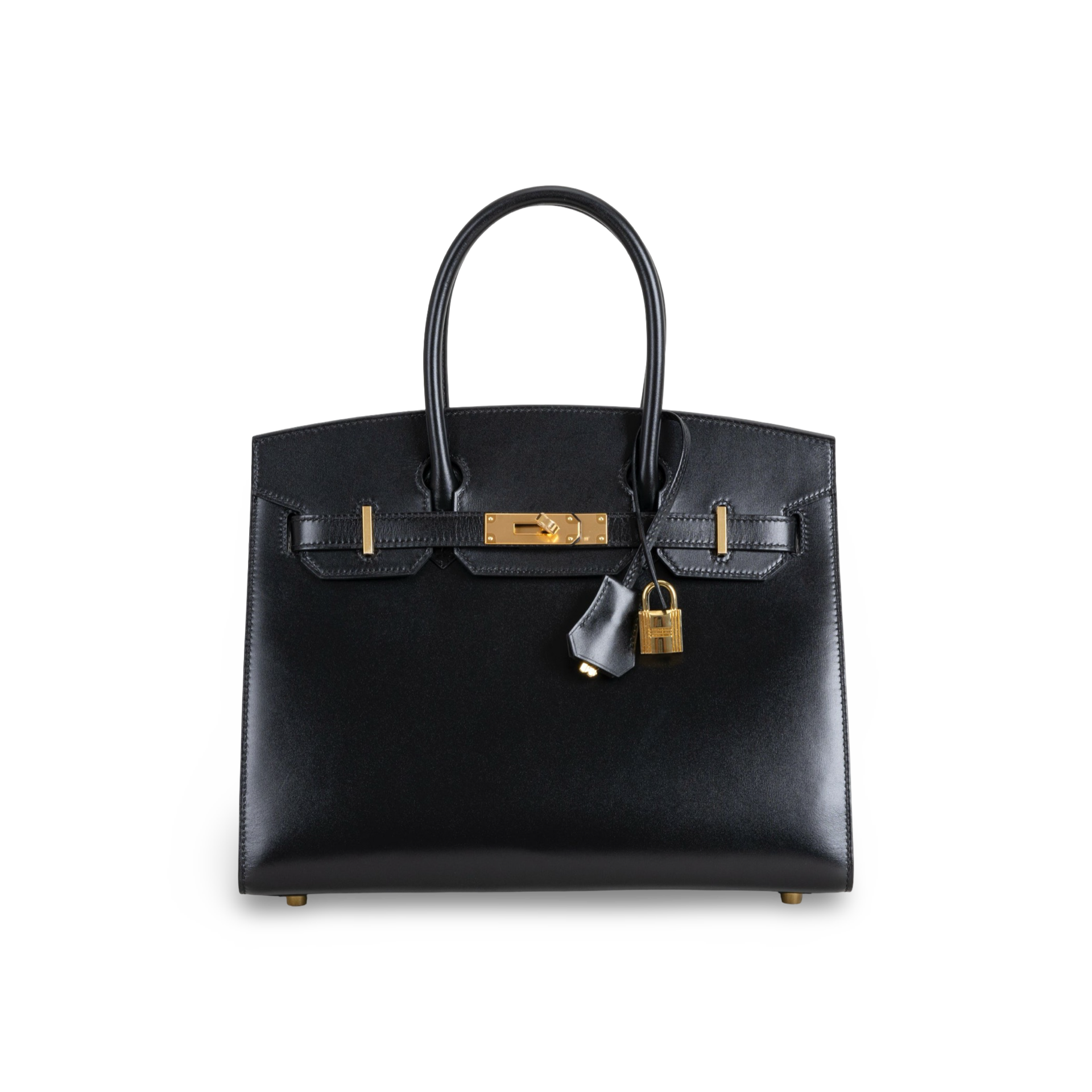 BIRKIN 30 (SELLIER SHAPE) BLACK BOX CALF LEATHER WITH GOLD HARDWARE (GHW)