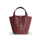 PICOTIN 18 LOCK CLEMENCE LEATHER ROUGE H WITH GOLD HARDWARE (GHW)