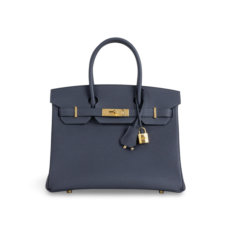BIRKIN 30 TOGO LEATHER BLEU NUIT WITH GOLD HARDWARE (GHW)
