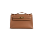 KELLY POCHETTE SWIFT LEATHER GOLD WITH GOLD HARDWARE (GHW)