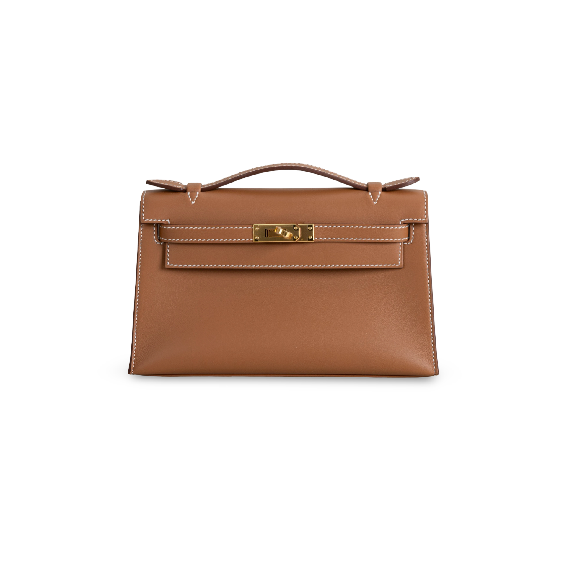 KELLY POCHETTE SWIFT LEATHER GOLD WITH GOLD HARDWARE (GHW)