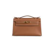 KELLY POCHETTE SWIFT LEATHER GOLD WITH GOLD HARDWARE (GHW)