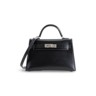 MINI KELLY II (20) BLACK BOX CALF LEATHER WITH PALLADIUM HARDWARE (PHW)